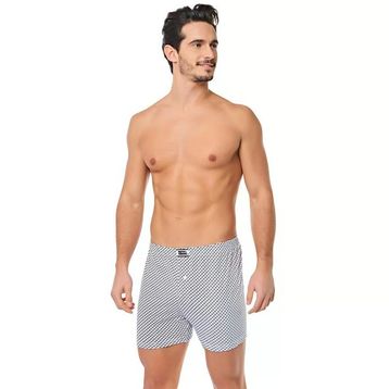Seher 3'lü Yıldızı Desenli Gri Erkek Boxer