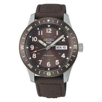 Seiko 5 Sports HDB009K1 Kumaş Kordon Kahverengi Erkek Kol Saati