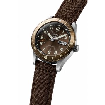 Seiko 5 Sports HDB009K1 Kumaş Kordon Kahverengi Erkek Kol Saati