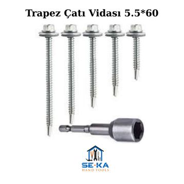 Seka Hand Tools 5.5x60 400 Adet Trapez Çatı Panel Vidası