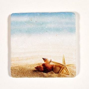 Şeker Portakalım 10 x 10 cm Renkli Dekoratif Figürlü Doğal Taş Gider Kapağı Banyo Süsü Tekli