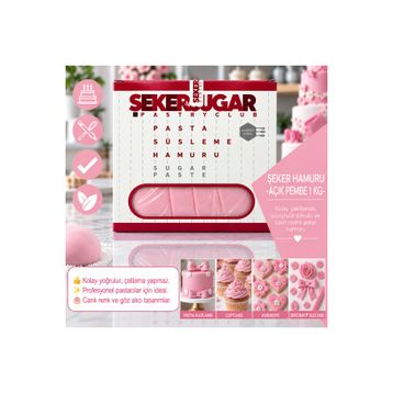 Şeker & Sugar 1 kg Açık Pembe Şeker Hamuru