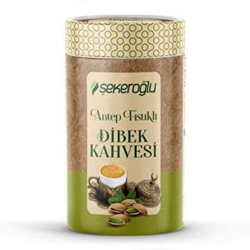 Şekeroğlu Silindir Kutu 200 gr Antep Fıstıklı Dibek Az Kavrulmuş Öğütülmüş Türk Kahvesi