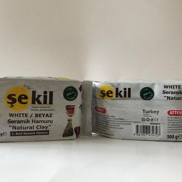 Şekil 500 gr Beyaz Seramik Hamuru