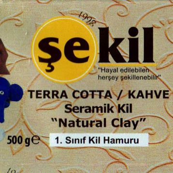 Şekil 500 gr Kahverengi Seramik Kil
