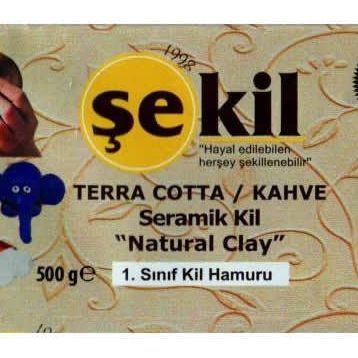 Şekil 500 gr Kahverengi Seramik Kil
