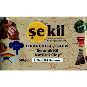 Şekil 500 gr Kahverengi Seramik Kil