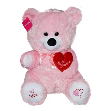 Selay Pembe 65 cm Tıkıl Ayı Peluş Oyuncak