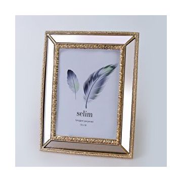 Selim 13x18 Elsira Aynalı Altın Çerçeve