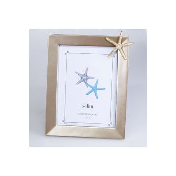 Selim 15x20 Deniz Yıldızı Vizon Altın Çerçeve