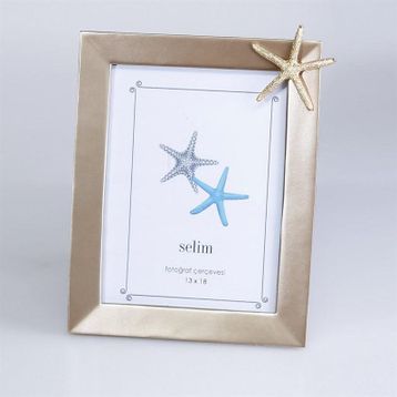 Selim 15x20 Deniz Yıldızı Vizon Altın Çerçeve