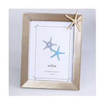 Selim 15x20 Deniz Yıldızı Vizon Altın Çerçeve