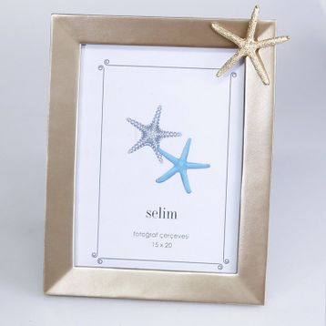 Selim 15x20 Deniz Yıldızı Vizon Altın Çerçeve