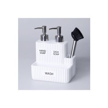 Selim Grooved Beyaz İkili Sıvılı Fırçalı Süngerlik
