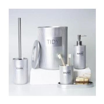 Selim Grooved Gümüş Banyo Seti
