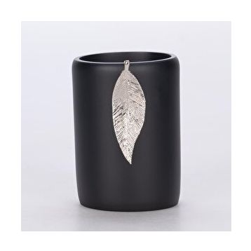 Selim Leaf Siyah Gümüş Diş Fırçalık