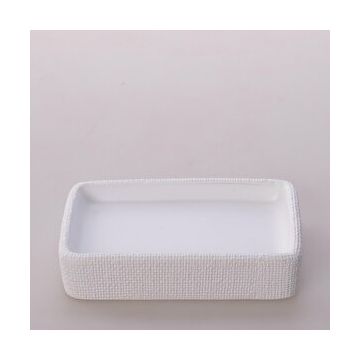 Selim Linen Beyaz Katı Sabunluk