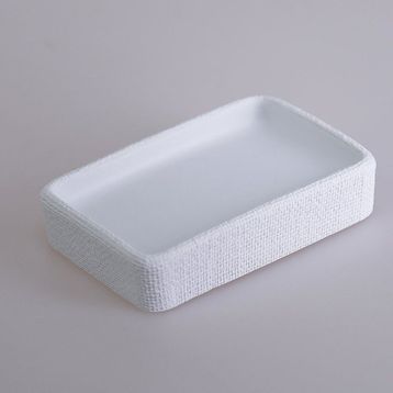 Selim Linen Beyaz Katı Sabunluk