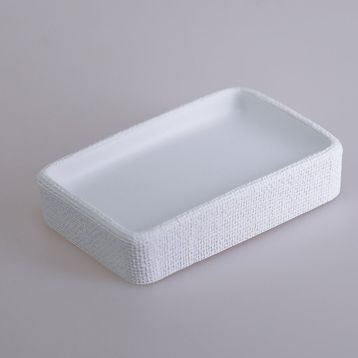 Selim Linen Beyaz Katı Sabunluk