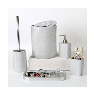 Selim Linen Gümüş Banyo Seti