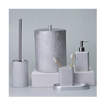 Selim Linen Gümüş Banyo Seti