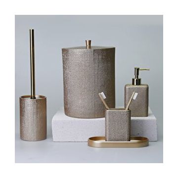 Selim Linen Vizon Banyo Seti