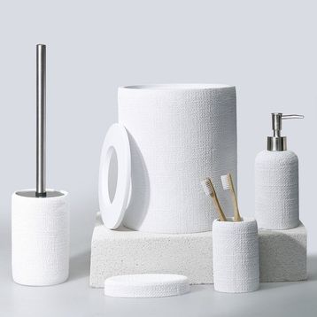 Selim Natural 3 Parça Beyaz Banyo Seti