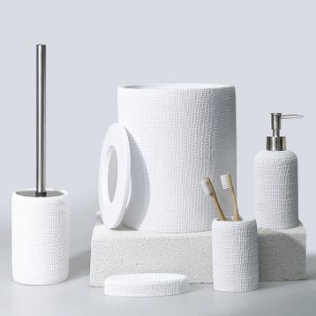 Selim Natural 3 Parça Beyaz Banyo Seti