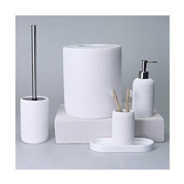Selim Natural 3 Parça Beyaz Banyo Seti