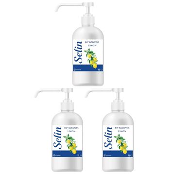 Selin 3x1 lt Pet Şişe Spreyli Limon Kolonyası