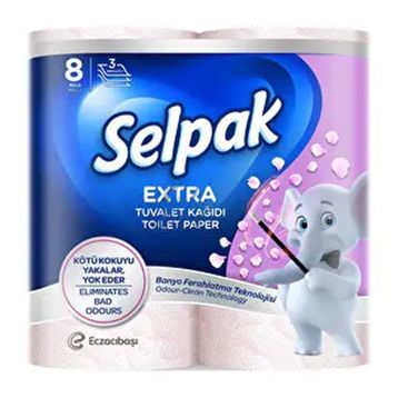 Selpak Extra Banyo Ferahlatma 8'li Tuvalet Kağıt