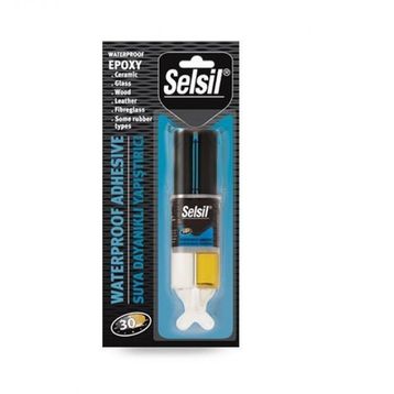 Selsil 28 gr Suya Dayanıklı Epoksi Şeffaf Yapıştırıcı
