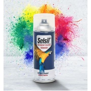 Selsil Rainbow Colors Siyah Mat Sprey Boya