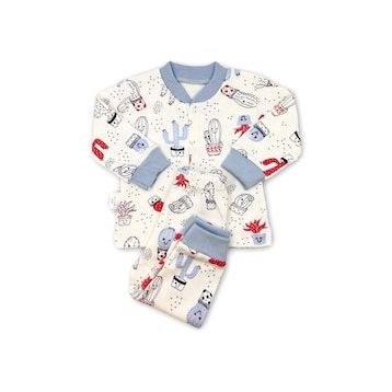 Sema Baby 6-9 Ay Mavi Sleeper Cactus Bebek Pijama Takımı