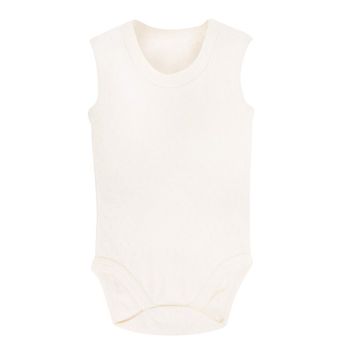 Sema Baby Beyaz 9-12 Ay Jakarlı Askılı Body