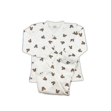 Sema Baby Mickey Mouse 0-3 Ay Ekru Bebek Pijama Takımı