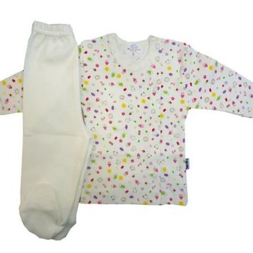 Sema Bebe Krem 0-3 Ay Bebek Pijama Takımı
