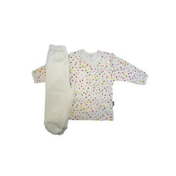Sema Bebe Krem 0-3 Ay Bebek Pijama Takımı