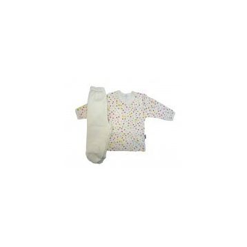 Sema Bebe Krem 0-3 Ay Bebek Pijama Takımı