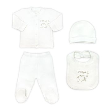 Sema Bebe Organic 5 Parça Hastane Çıkışı Zıbın Seti