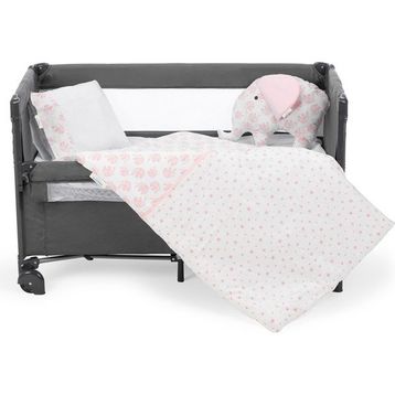 Sema Bebe Pembe Fil 6 Parça Lüks Park Yatak Bebek Uyku Seti