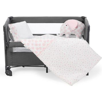 Sema Bebe Pembe Fil 6 Parça Lüks Park Yatak Bebek Uyku Seti