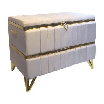 Sema Home Premium Büyük Çift Aynalı Büyük Boy Çeyiz Sandığı