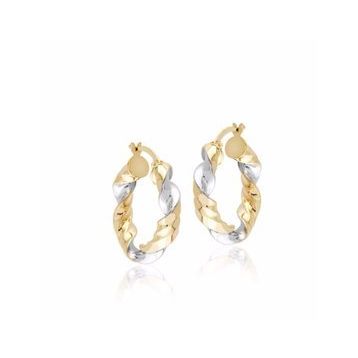 Sembol Gold 14 Ayar 2,5 cm Burma Altın Halka Küpe