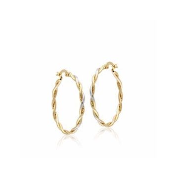 Sembol Gold 14 Ayar 3,0 cm Burma Altın Halka Küpe