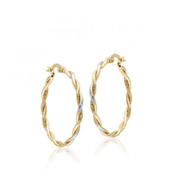 Sembol Gold 14 Ayar 3,0 cm Burma Altın Halka Küpe