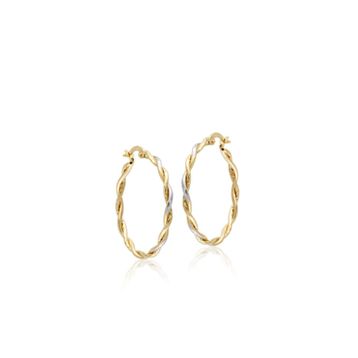 Sembol Gold 14 Ayar 3,0 cm Burma Altın Halka Küpe