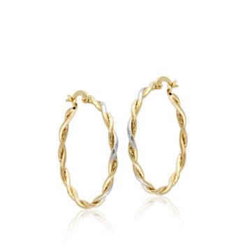 Sembol Gold 14 Ayar 3,0 cm Burma Altın Halka Küpe