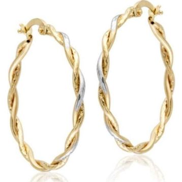 Sembol Gold 14 Ayar 3,0 cm Burma Altın Halka Küpe