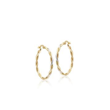 Sembol Gold 14 Ayar 3,0 cm Burma Altın Halka Küpe